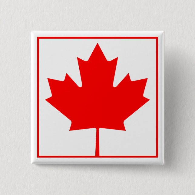canada 2 inch square button (Front)