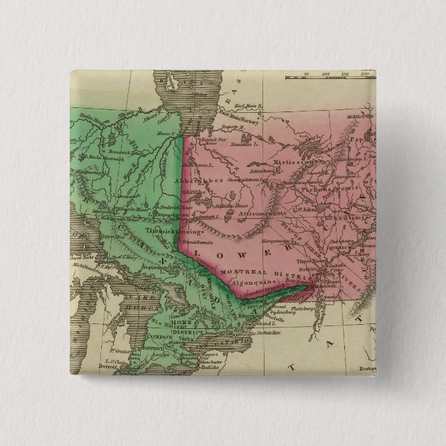 Canada 3 2 inch square button (Front)