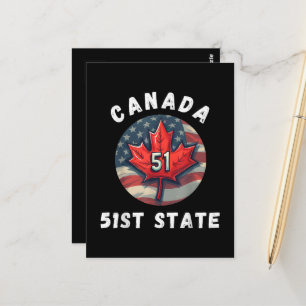 Canada 51st State Funny Canada Fifty First State Postcard