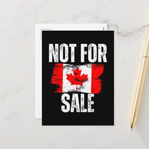 Canada 51st State Not for Sale Canadian Pride Holiday Postcard
