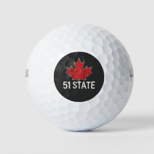 Canada 51st State Trump American and Canadian Flag Golf Balls