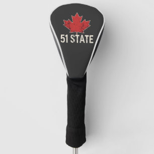 Canada 51st State Trump American and Canadian Flag Golf Head Cover