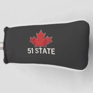 Canada 51st State Trump American and Canadian Flag Golf Head Cover