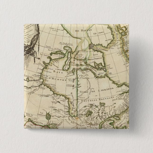 Canada 5 2 inch square button (Front)