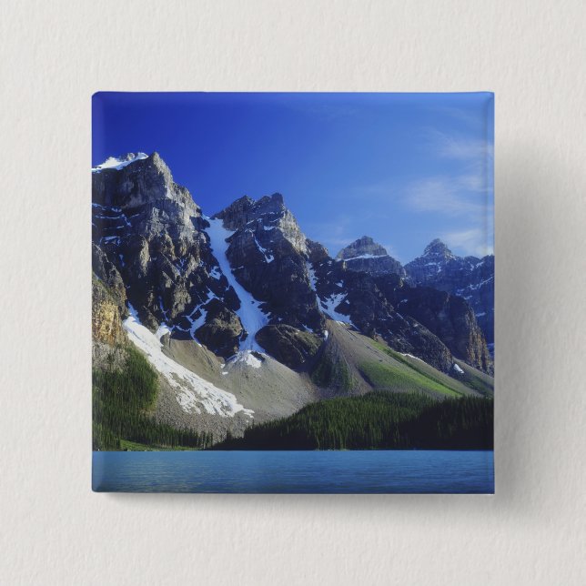 Canada, Alberta, Banff National Park, Moraine 2 Inch Square Button (Front)