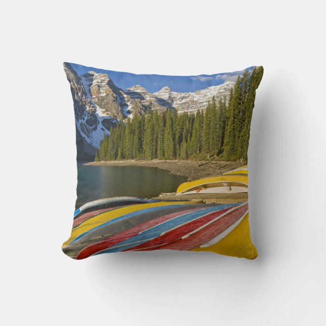 Canada, Alberta, Banff National Park, Moraine Throw Pillow (Front)