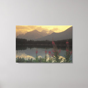 Canada, Alberta, Banff. Sunrise scenic of Canvas Print