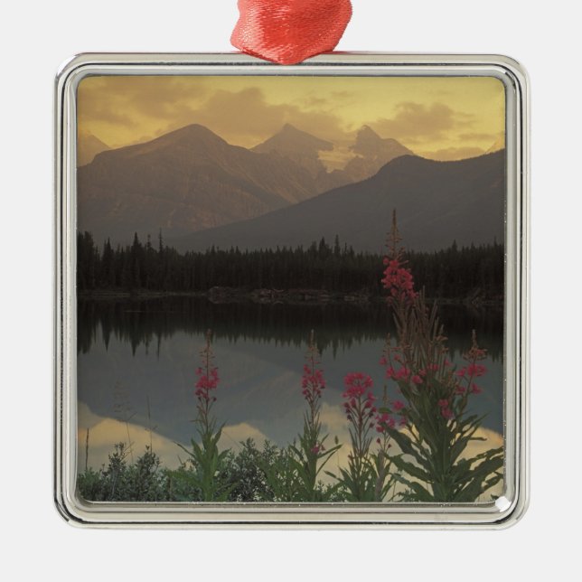 Canada, Alberta, Banff. Sunrise scenic of Metal Ornament (Front)