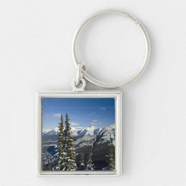 Canada, Alberta, Banff. Views of the Bow Valley Keychain (Front)
