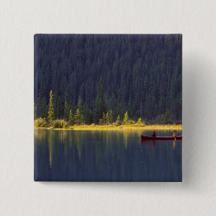 Canada, Alberta, Baniff National Park. Two boys 2 Inch Square Button