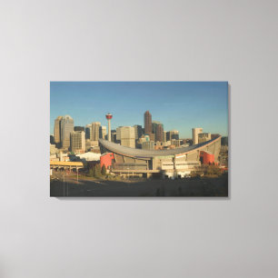 Canada, Alberta, Calgary: City Skyline from 3 Canvas Print