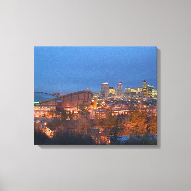 Canada, Alberta, Calgary: City Skyline from 4 Canvas Print (Front)