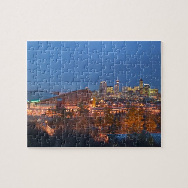 Canada, Alberta, Calgary: City Skyline from 4 Jigsaw Puzzle (Horizontal)