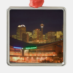 Canada, Alberta, Calgary: City Skyline from Metal Ornament