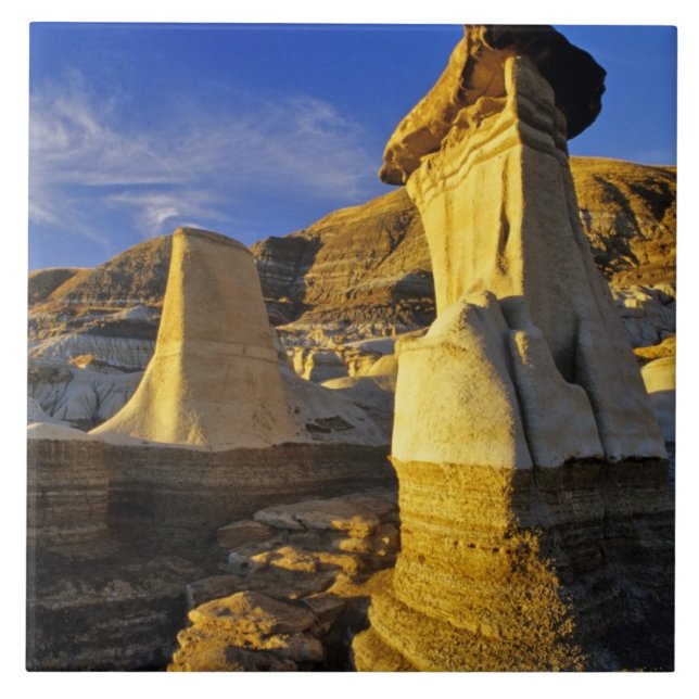 Canada, Alberta, Drumheller. Hoodoos. Tile (Front)
