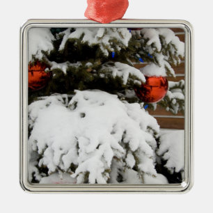Canada, Alberta, Jasper, Jasper NP. Fairmont 2 Metal Ornament