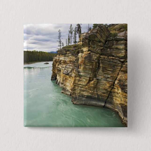 Canada, Alberta, Jasper National Park, Athabasca 2 Inch Square Button (Front)