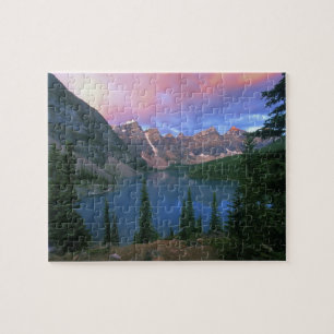Canada, Alberta, Lake Moraine at Dawn, Banff Jigsaw Puzzle