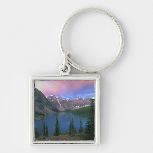 Canada, Alberta, Lake Moraine at Dawn, Banff Keychain (Front)
