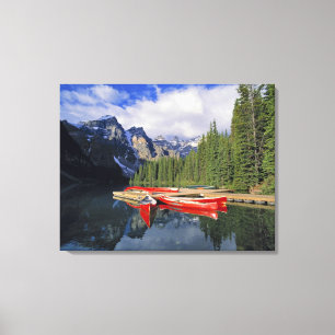Canada, Alberta, Moraine Lake. The glassy Canvas Print