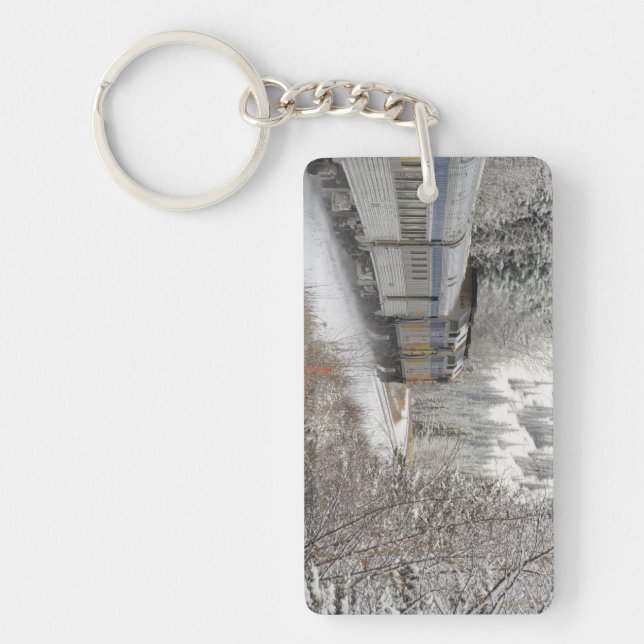 Canada, Alberta. Train de neige VIA Rail entre (Devant)