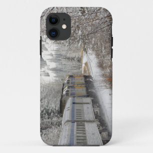 Canada, Alberta. VIA Rail Snow Train between iPhone 11 Case