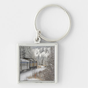 Canada, Alberta. VIA Rail Snow Train between Keychain