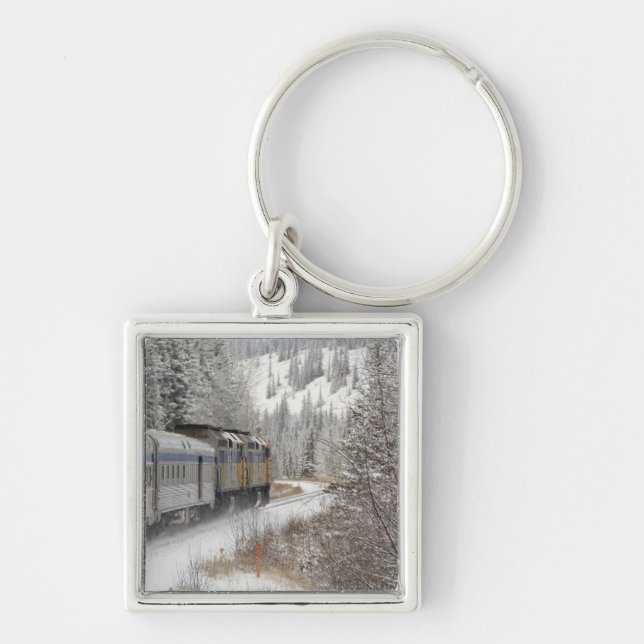 Canada, Alberta. VIA Rail Snow Train between Keychain (Front)