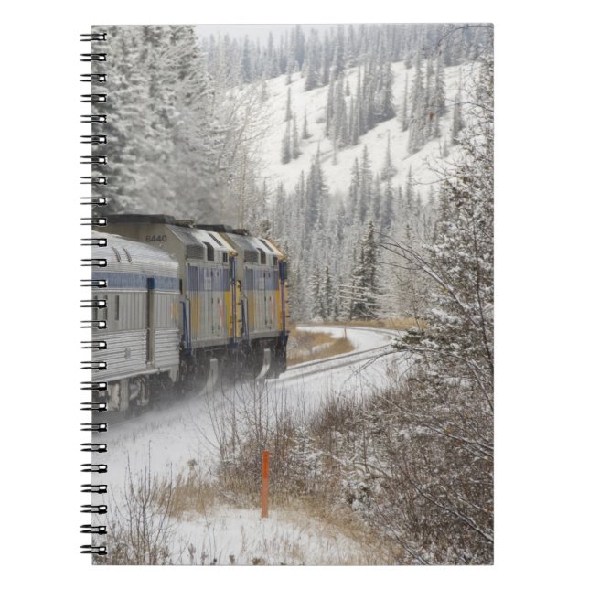 Canada, Alberta. VIA Rail Snow Train between Notebook (Front)