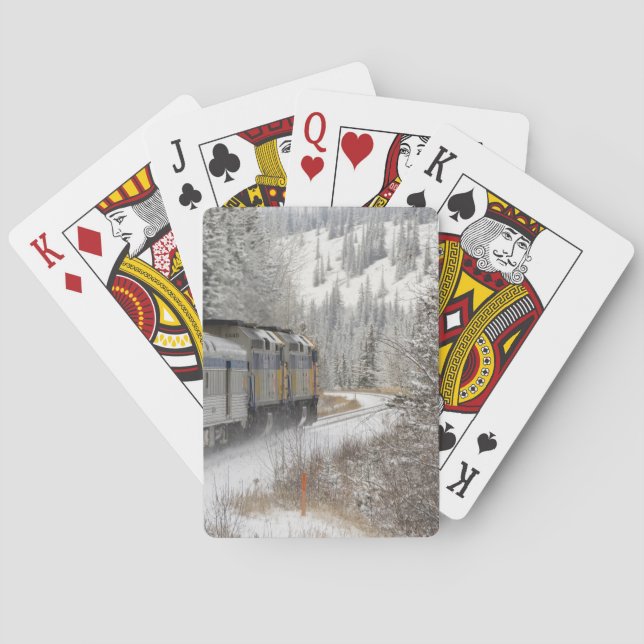 Canada, Alberta. VIA Rail Snow Train between Playing Cards (Back)
