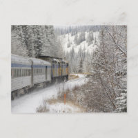 Canada, Alberta. VIA Rail Snow Train between