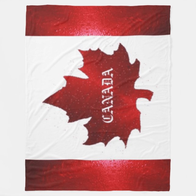 CANADA ALMOST FLAG FLEECE BLANKET (Front)
