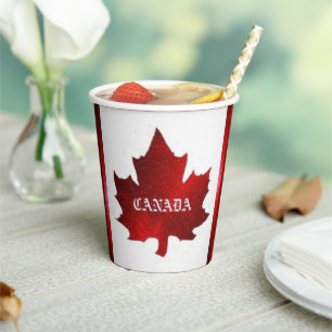 CANADA ALMOST FLAG PAPER CUPS