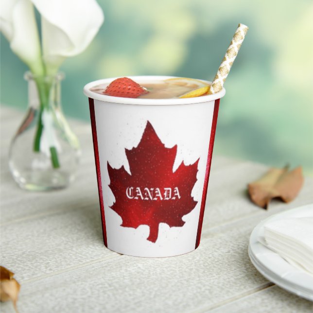CANADA ALMOST FLAG PAPER CUPS (Insitu)