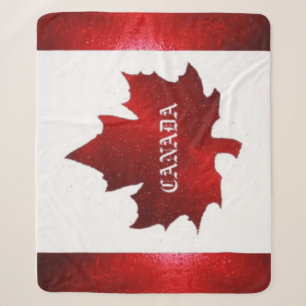 CANADA ALMOST FLAG SHERPA BLANKET
