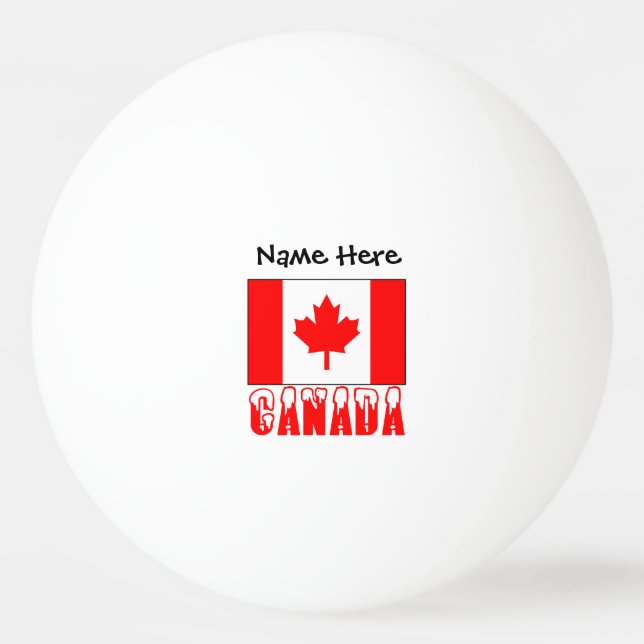 Canada and Canadian Flag Personalized  Ping Pong Ball (Front)