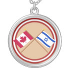 Canada and Israel Crossed Flags
