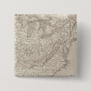 Canada and the United States 2 Inch Square Button