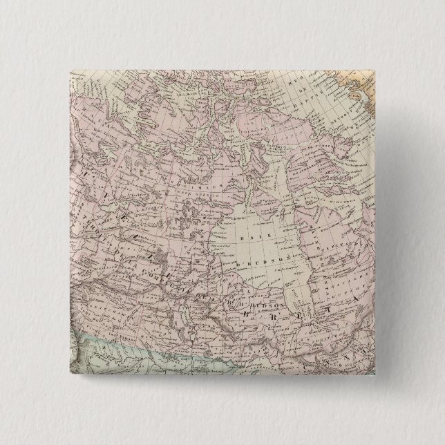 Canada and United States 2 Inch Square Button (Front)