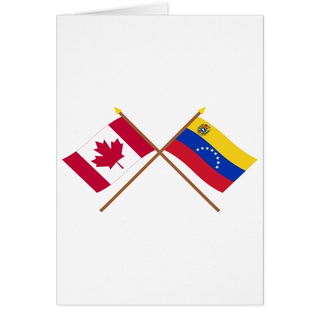 Canada and Venezuela Crossed Flags (Front)