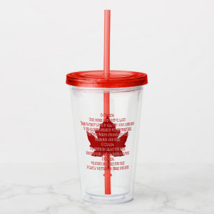 Canada Anthem Tumbler Personalized Canada Gifts
