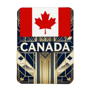 🍁 CANADA Art Deco Heritage Travel Magnet