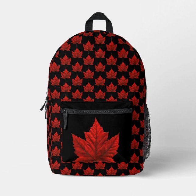 Canada Backpack Canada Maple Leaf Bag Personalized (Front)