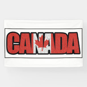 Canada banner with maple leaf