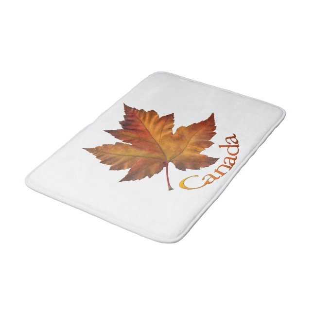 Canada Bath Mat Custom Canada Maple Leaf Souvenir (Angled)