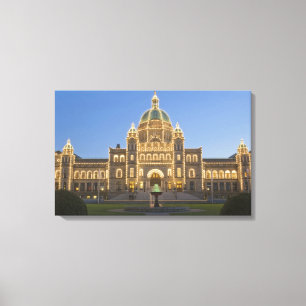 Canada, BC, Victoria, BC Legislature Building at Canvas Print