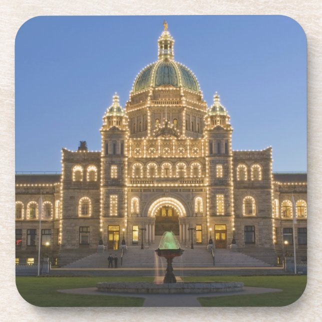Canada, BC, Victoria, BC Legislature Building at Coaster (Front)