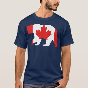 Canada Bear Canadian Flag Premium 493  T-Shirt