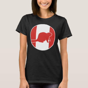 Canada Beaver Canadian National Animal Flag T-Shirt