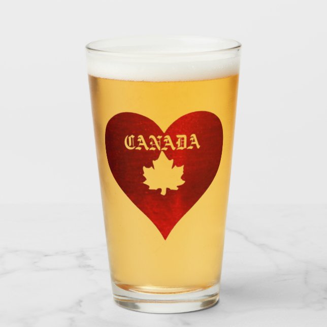 CANADA BEER GLASS (Front Filled)